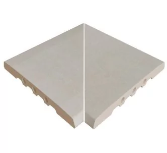 Rosa Gres Mistery White 245 EF porcelain stoneware corners for swimming pool, 26,6 x 26,6 x 2.2 cm, anti-slip