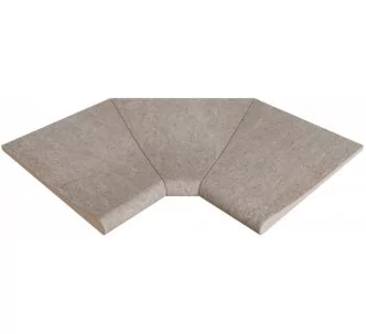 Rosa Gres Serena Griggio S13 porcelain stoneware edge for swimming pool,  46 x 46 x 2.6 cm, anti-slip