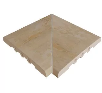 Rosa Gres Pietro Golden 245 EF porcelain stoneware corners for swimming pool, 26,6 x 26,6 x 2.2 cm, anti-slip