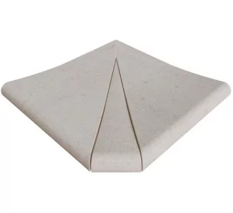 Rosa Gres Serena Bianco SE3 porcelain stoneware edge for swimming pool,  31 x 31 x 2.6 cm, anti-slip