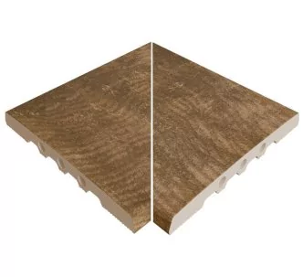 Rosa Gres Stela Dark 245 EF porcelain stoneware corners for swimming pool, 26,6 x 26,6 x 2.2 cm, anti-slip