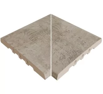 Rosa Gres Stela Grey 245 EF porcelain stoneware corners for swimming pool, 26,6 x 26,6 x 2.2 cm, anti-slip