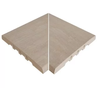 Rosa Gres Stela White 245 EF porcelain stoneware corners for swimming pool, 26,6 x 26,6 x 2.2 cm, anti-slip