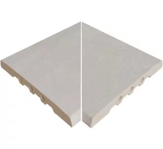 Rosa Gres Serena Bianco 245 EF compact porcelain stoneware corner for swimming pool, 62,6 x 62,6 x 2,2 cm, anti-slip