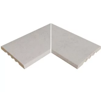 Rosa Gres Serena Bianco EIN porcelain stoneware corner for infinity pool, 62,6 x 62,6 x 2,2 cm, anti-slip