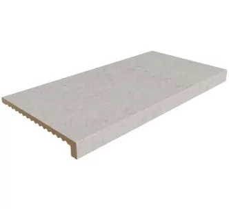 Rosa Gres Serena Bianco L62 porcelain stoneware edge for swimming pool,  62,6 x 31,7 x 3,8 cm, anti-slip