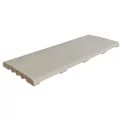 Rosa Gres Mistery White 245 CM compact porcelain stoneware overflow grating for swimming pool. 62,6 x 24,5x 2,2 cm, anti-slip