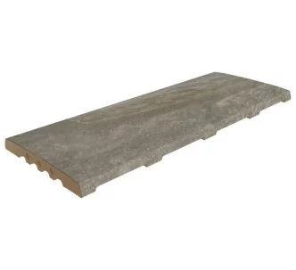 Rosa Gres Pietro Grey 245 CM compact porcelain stoneware overflow grating for swimming pool. 62,6 x 24,5x 2,2 cm, anti-slip