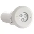 Teclumen Mini Perla power lamp 5300K 120° with PVC flange, niche  and diffuser for pool, cool white