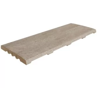 Rosa Gres Stela Grey 245 CM compact porcelain stoneware overflow grating for swimming pool. 62,6 x 24,5x 2,2 cm, anti-slip