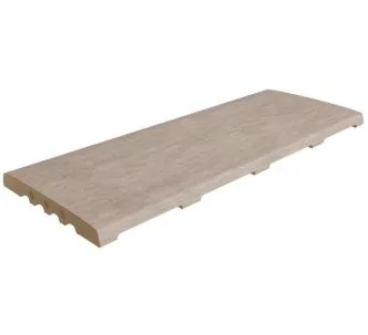 Rosa Gres Stela White 245 CM compact porcelain stoneware overflow grating for swimming pool. 62,6 x 24,5x 2,2 cm, anti-slip