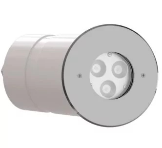 Teclumen Mini Perla power lamp 5300K 120° with stainless-steel flange, niche  and diffuser for pool, 316L, cool white