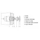 Teclumen Mini Perla power lamp 3000K 120° with stainless-steel flange and diffuser for pool, 316L, warm white Photo №2