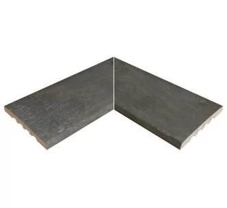 Rosa Gres Pietro Dark 245 EC compact porcelain stoneware corner for swimming pool, 62,6 x 62,6 x 2,2 cm, anti-slip