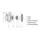 Teclumen Par56  power lamp with cable for pool, 316L, warm white Photo №2