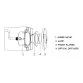 Teclumen STW power DMX lamp with stainless-steel flange, diffuser and cable for pool, 316L, RGBW Photo №2