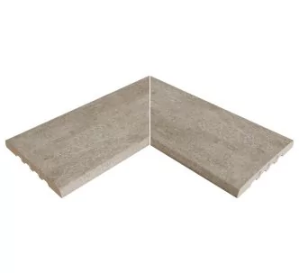 Rosa Gres Stela Grey 245 EC compact porcelain stoneware corner for swimming pool, 62,6 x 62,6 x 2,2 cm, anti-slip