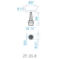 Atecpool RF Comet stainless steel nozzle for fountains, 3/4