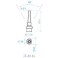 Atecpool RF Comet stainless steel nozzle for fountains, 1 1/2