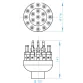 Atecpool RF ZPT-Series Cluster stainless steel nozzle for fountains, 1 1/2