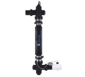 Atecpool E-40 Series stainless steel UV sanitizer with flow switch, 130 W, 30 m³/h