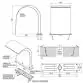 Atecpool ornamental classy waterfall for pool, 700 mm, 21 m3/h, AISI – 316 Photo №2