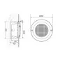 Atecpool PAR56 ABS radiant LED for concrete pools, 33 W, Warm white Photo №2