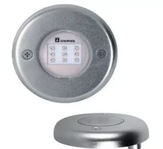 Atecpool stainless steel extra flat 9 mini-LED light for swimming pool, 3000K, warm white, SS316