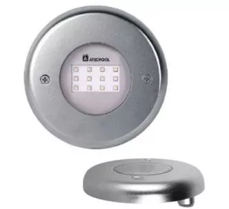 Atecpool stainless steel extra flat 12 mini-LED light for swimming pool, RGB, SS316