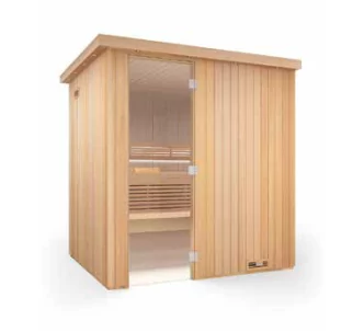 Atecpool TyloHelo square with glazed front section thermoaspen , 2073 X1200 x 1200 mm