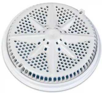 Pentair 8” Starguard maindrain with dual 2” bottom ports and cover, ABS, White
