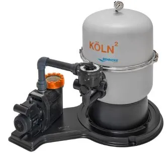 Behncke Koln2 manual filtration system for swimming pool, Ø 400, 400V, 6 m3/h