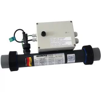 Behncke EWT 60-25 electric heater with safety thermostat and flow switch for swimming pool, 2 kW