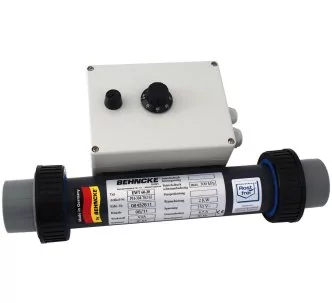 Behncke EWT 60-35 electric heater with safety thermostat and flow switch for swimming pool, 1.5 kW