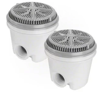 Pentair 8” Starguard maindrain with 2” side ports, ring and cover, ABS, Gray