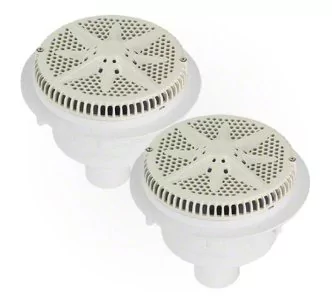 Pentair 8” Starguard maindrain with dual 2” bottom ports, sump and cover, ABS, White