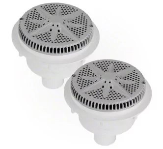 Pentair 8” Starguard maindrain with dual 2” bottom ports, sump and cover, ABS, Gray
