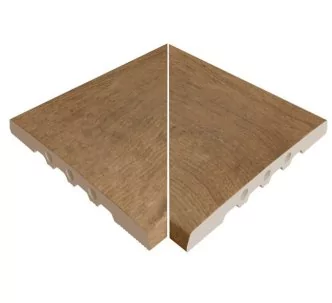 Rosa Gres Alma Honey 245 EF porcelain stoneware corners for swimming pool, 26,6 x 26,6 x 2.2 cm, anti-slip