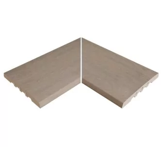 Rosa Gres Stela White EIN porcelain stoneware corner for infinity pool, 62,6 x 62,6 x 2,2 cm, anti-slip