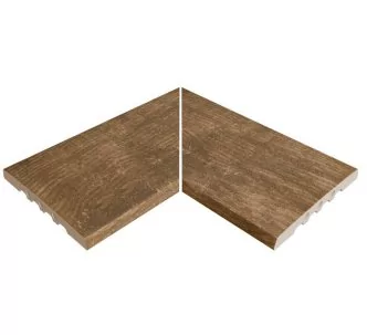 Rosa Gres Stela Dark EIN porcelain stoneware corner for infinity pool, 62,6 x 62,6 x 2,2 cm, anti-slip