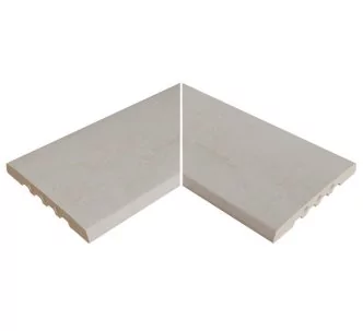 Rosa Gres Pietro White EIN porcelain stoneware corner for infinity pool, 62,6 x 62,6 x 2,2 cm, anti-slip