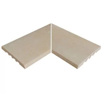 Rosa Gres Mistery Sand EIN porcelain stoneware corner for infinity pool, 62,6 x 62,6 x 2,2 cm, anti-slip