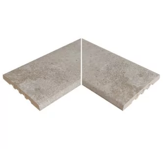 Rosa Gres Mistery Grey EIN porcelain stoneware corner for infinity pool, 62,6 x 62,6 x 2,2 cm, anti-slip