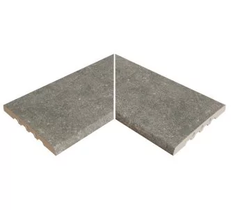 Rosa Gres Mistery Blue EIN porcelain stoneware corner for infinity pool, 62,6 x 62,6 x 2,2 cm, anti-slip