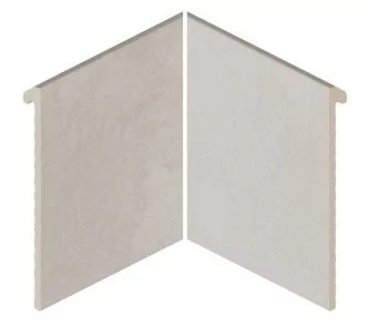 Rosa Gres Pietro White IJ6 porcelain inner corner swimming pool edge Slim system 31 x 31 x 31 cm