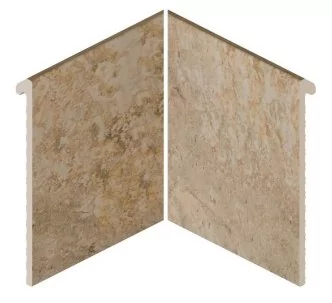 Rosa Gres Pietro Golden IJ6 porcelain inner corner swimming pool edge Slim system 31 x 31 x 31 cm