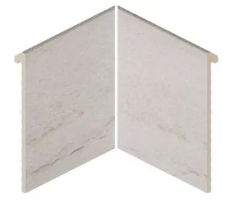 Rosa Gres Serena Bianco IJ6 porcelain inner corner swimming pool edge Slim system 31 x 31 x 31 cm