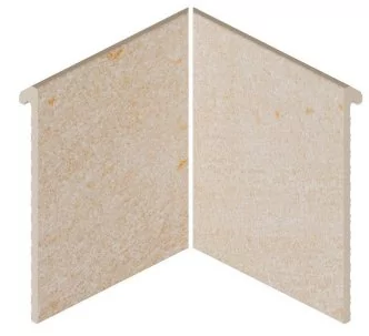 Rosa Gres Serena Ocra IJ6 porcelain inner corner swimming pool edge Slim system 31 x 31 x 31 cm