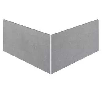 Rosa Gres Iconic Grey EJ6 porcelain outer corner swimming pool slim edge tile 62.6 x 62.6 x 31 cm