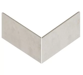 Rosa Gres Pietro White EJ6 porcelain outer corner swimming pool slim edge tile 62.6 x 62.6 x 31 cm